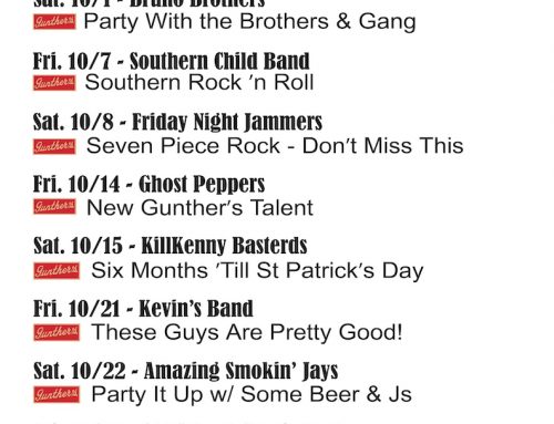 October 2022 — Bands and Events @ Gunther’s