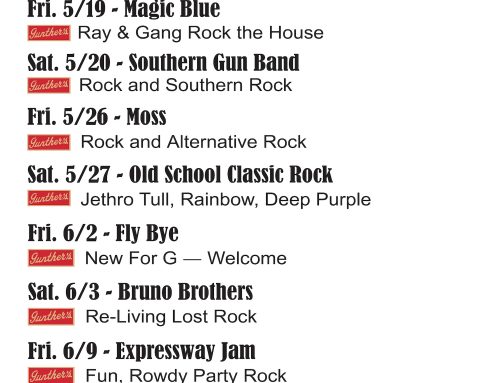 Updated May / June 2023 Bands and Events @ Gunther’s