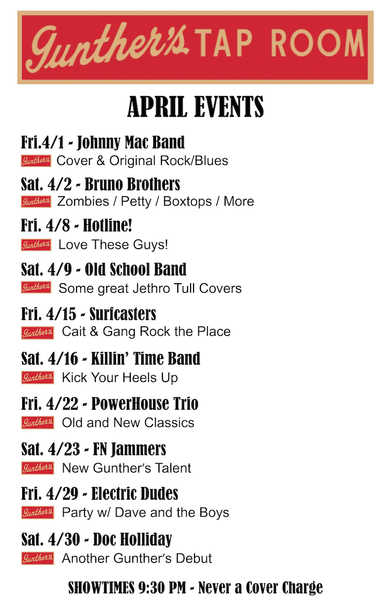 April 2022 Band Schedule and Events